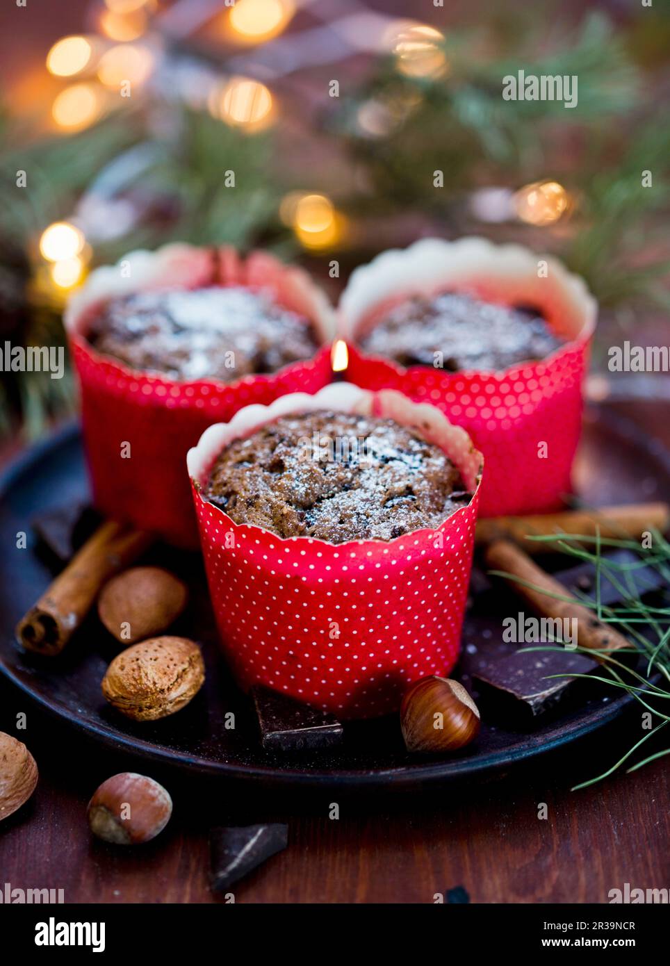 Chocolate cinnamon muffins Stock Photo Alamy