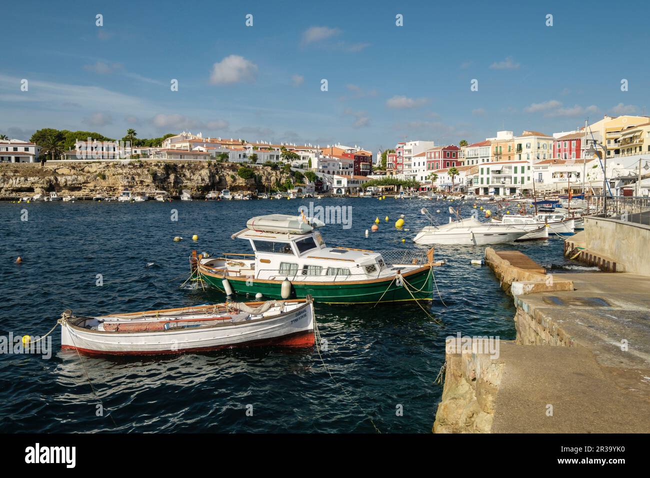 Cales Fonts , Es Castell, port of Mahón, Menorca, balearic islands, Spain. Stock Photo
