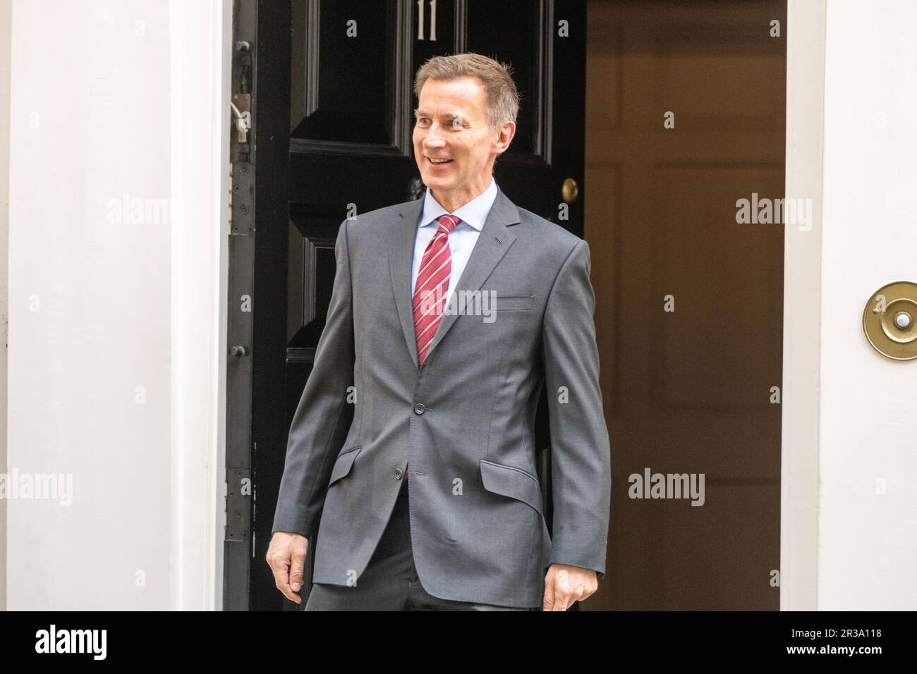 London, UK. 23rd May, 2023. Jeremy Hunt, Chancellor of the Exchequer, meets with Kristalina Georgieva Managing Director of the International Monetary Fund at 11 Downing Street London UK Jeremy Hunt, Chancellor of the Exchequer, Credit: Ian Davidson/Alamy Live News Stock Photo