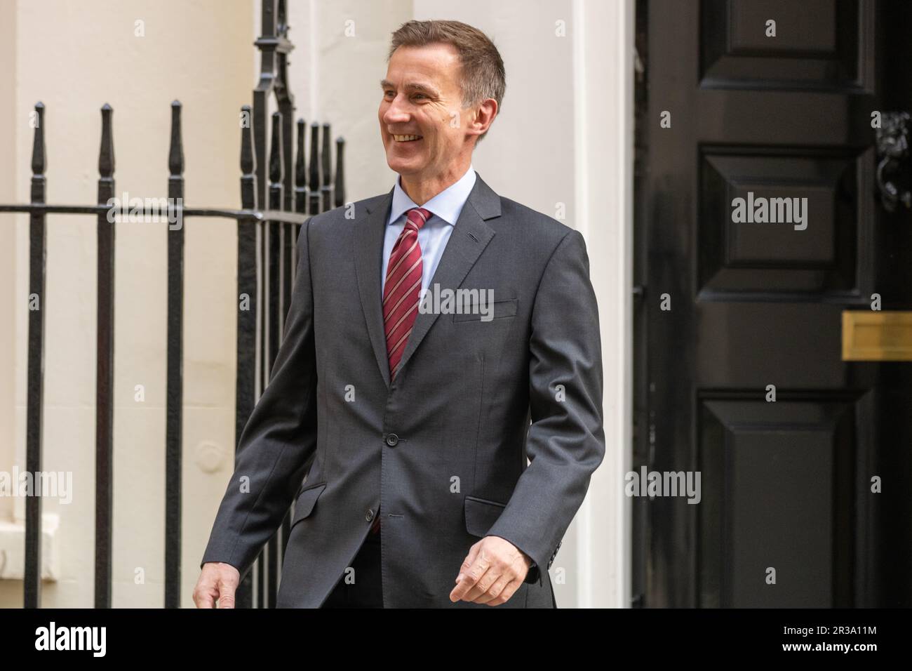 London, UK. 23rd May, 2023. Jeremy Hunt, Chancellor of the Exchequer, meets with Kristalina Georgieva Managing Director of the International Monetary Fund at 11 Downing Street London UK Jeremy Hunt, Chancellor of the Exchequer, Credit: Ian Davidson/Alamy Live News Stock Photo