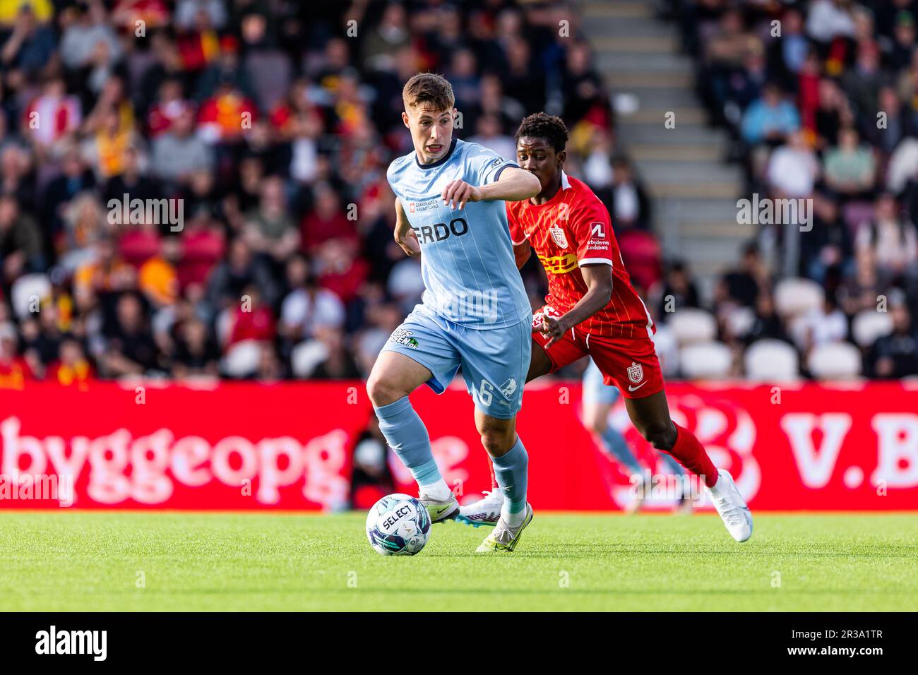 Farum, Denmark. 22nd May, 2023. Lasse Berg Johnsen (6) of Randers FC ...