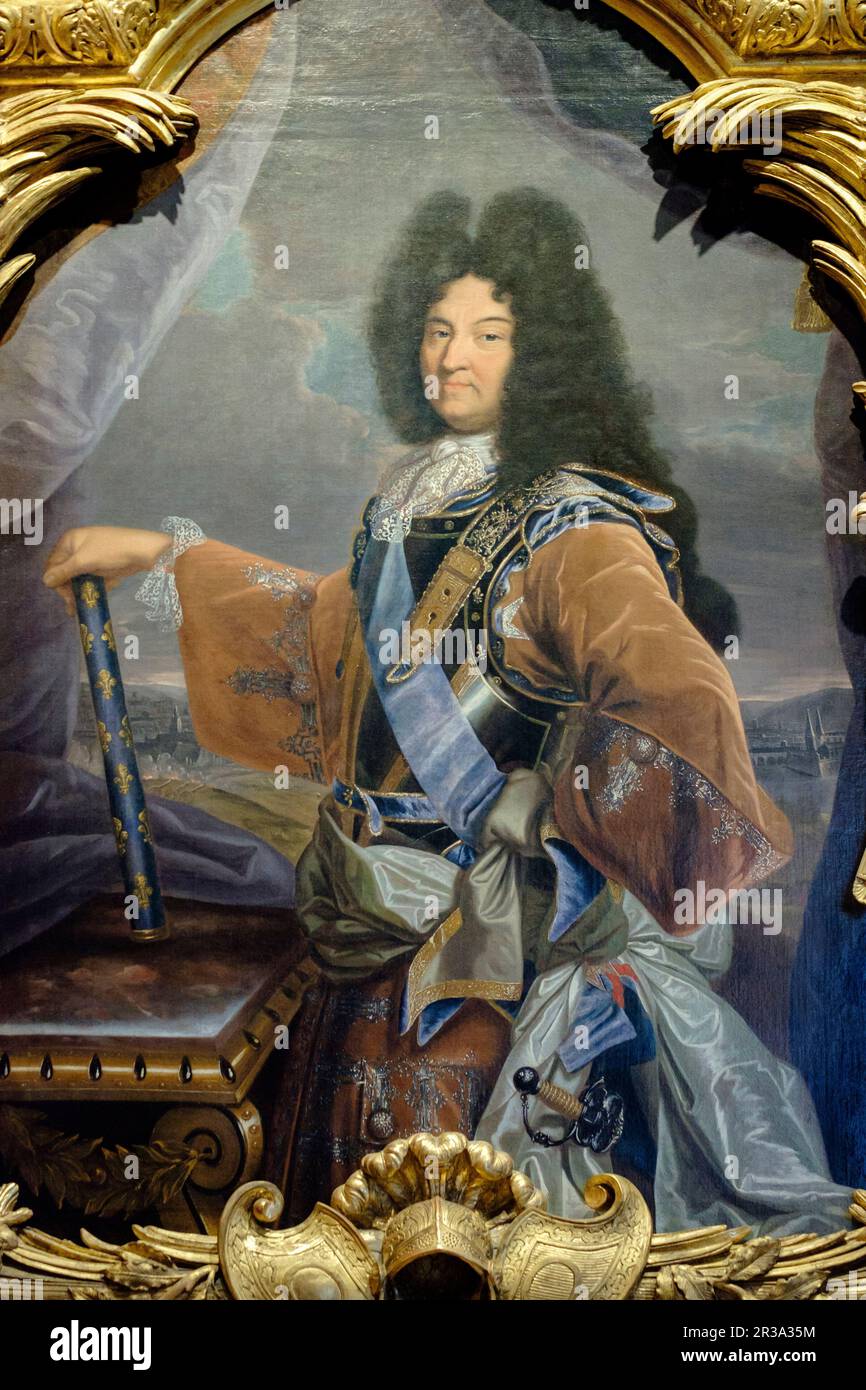 Louis XIV, Hyacinthe Rigaud, castillo de Chenonceau, siglo XVI, Chenonceaux, departamento de Indre y Loira,France,Western Europe. Stock Photo