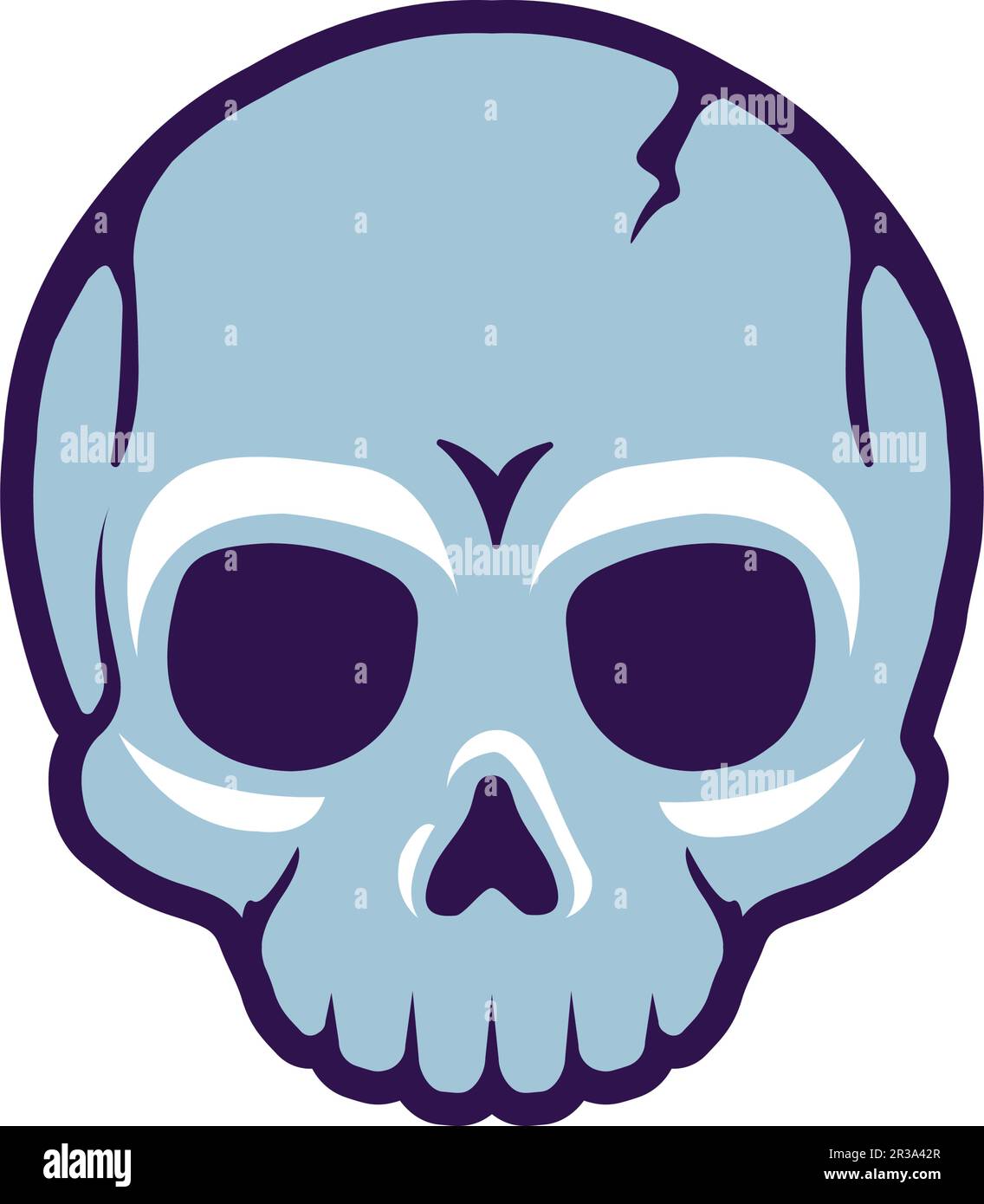 Premium Vector  Pirate skull and bones clipart in a simple flat