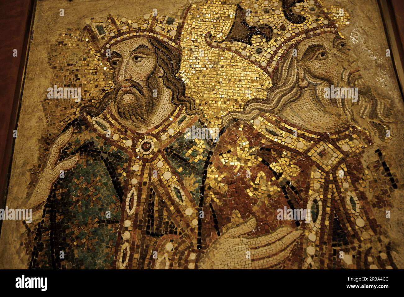 Fragmento de un mosaico(s.XIV).Basilica de San Marcos(s.XI),sestiere de San Marco. Venecia.Véneto. Italia. Stock Photo