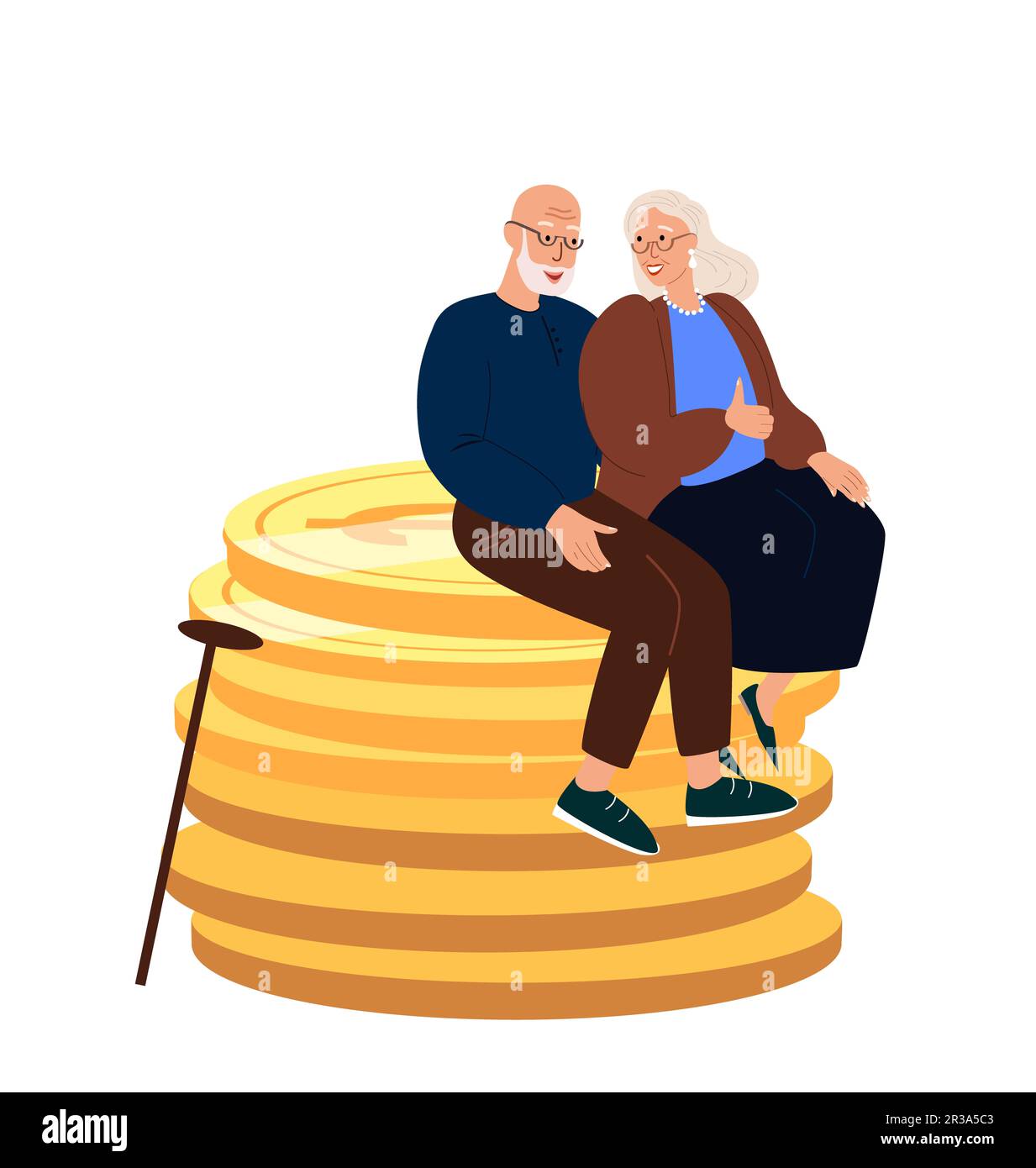 Old Couple Savings Cut Out Stock Images & Pictures - Alamy