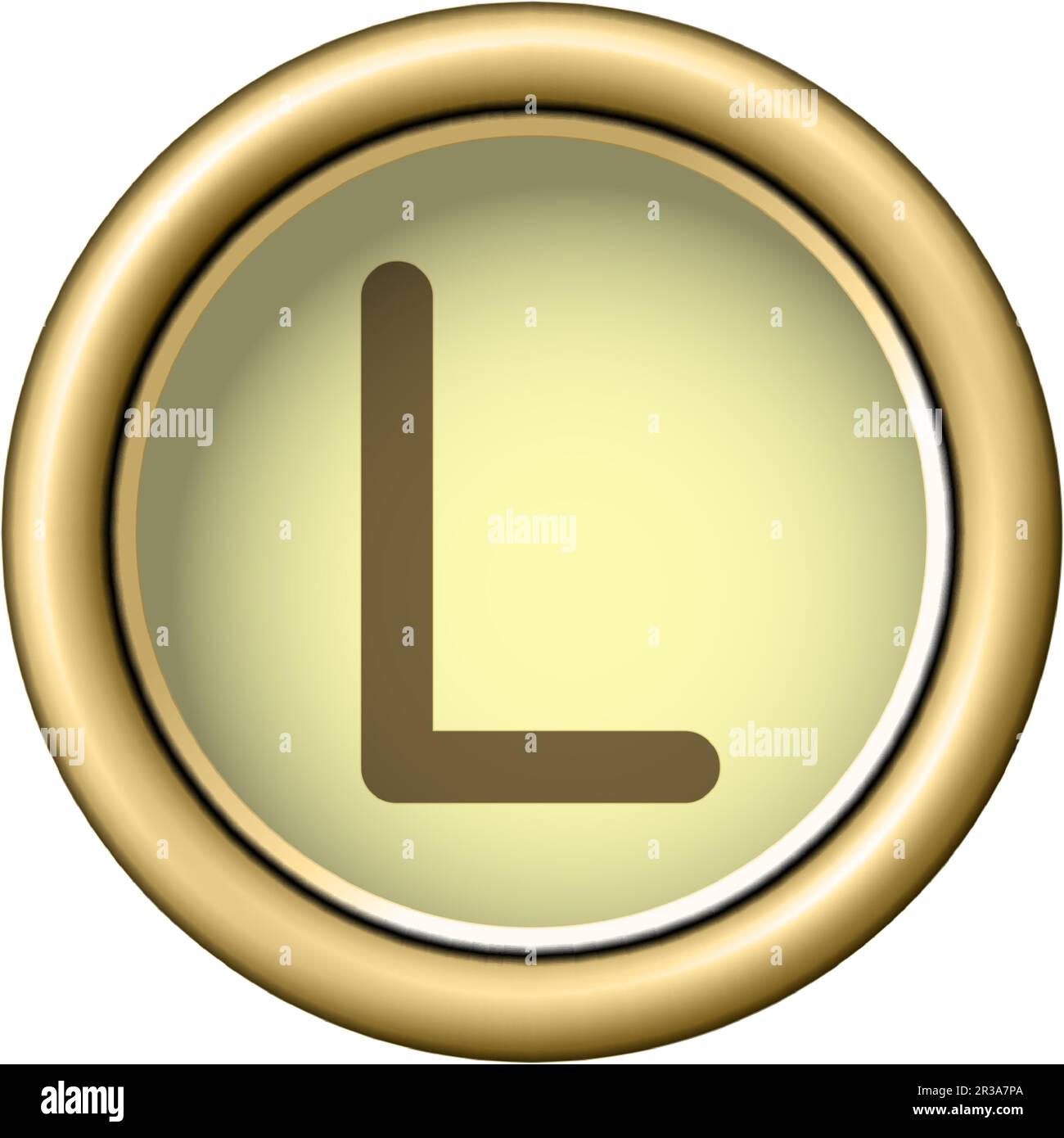 Letter L Vintage golden typewriter button Stock Vector Image Art Alamy