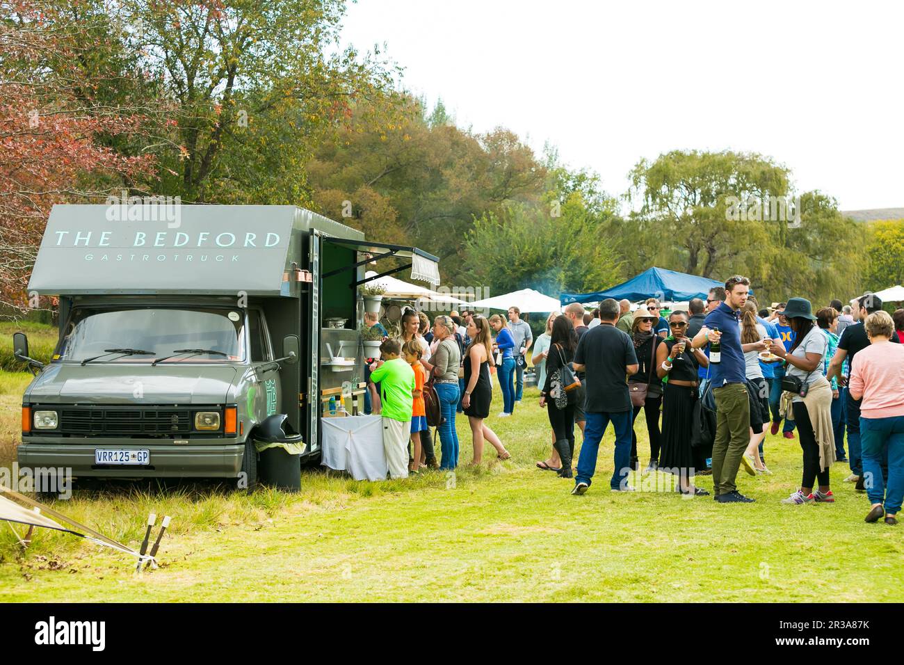 Food Catering Truck at Outdoor Food Festival Stock Photo Alamy