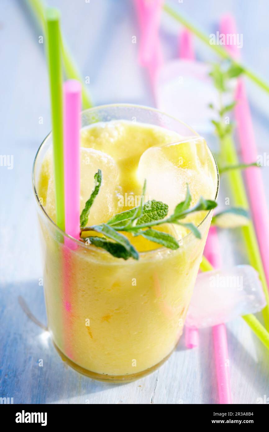 Caribbean Dream - a banana and pineapple cocktail with rum and cream of ... Caribbean Dream - a banana and pineapple cocktail with rum and cream of ...