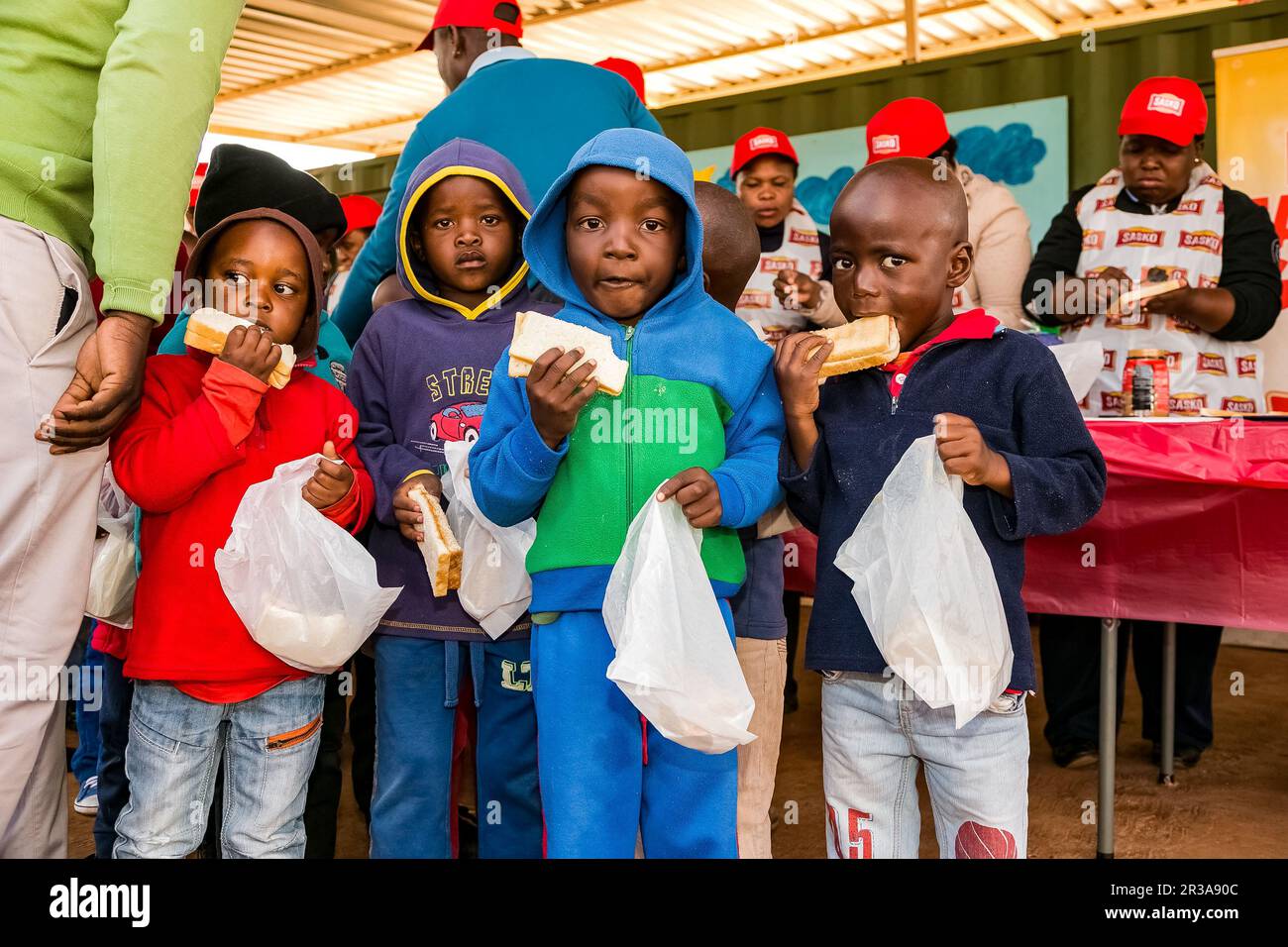 Young African Preschool kids playing in the playground of a kindergarten  school Stock Photo - Alamy