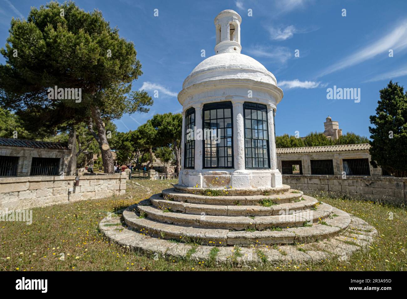 capilla circular, Lazareto de Mahón, Península de San Felipet, puerto ...