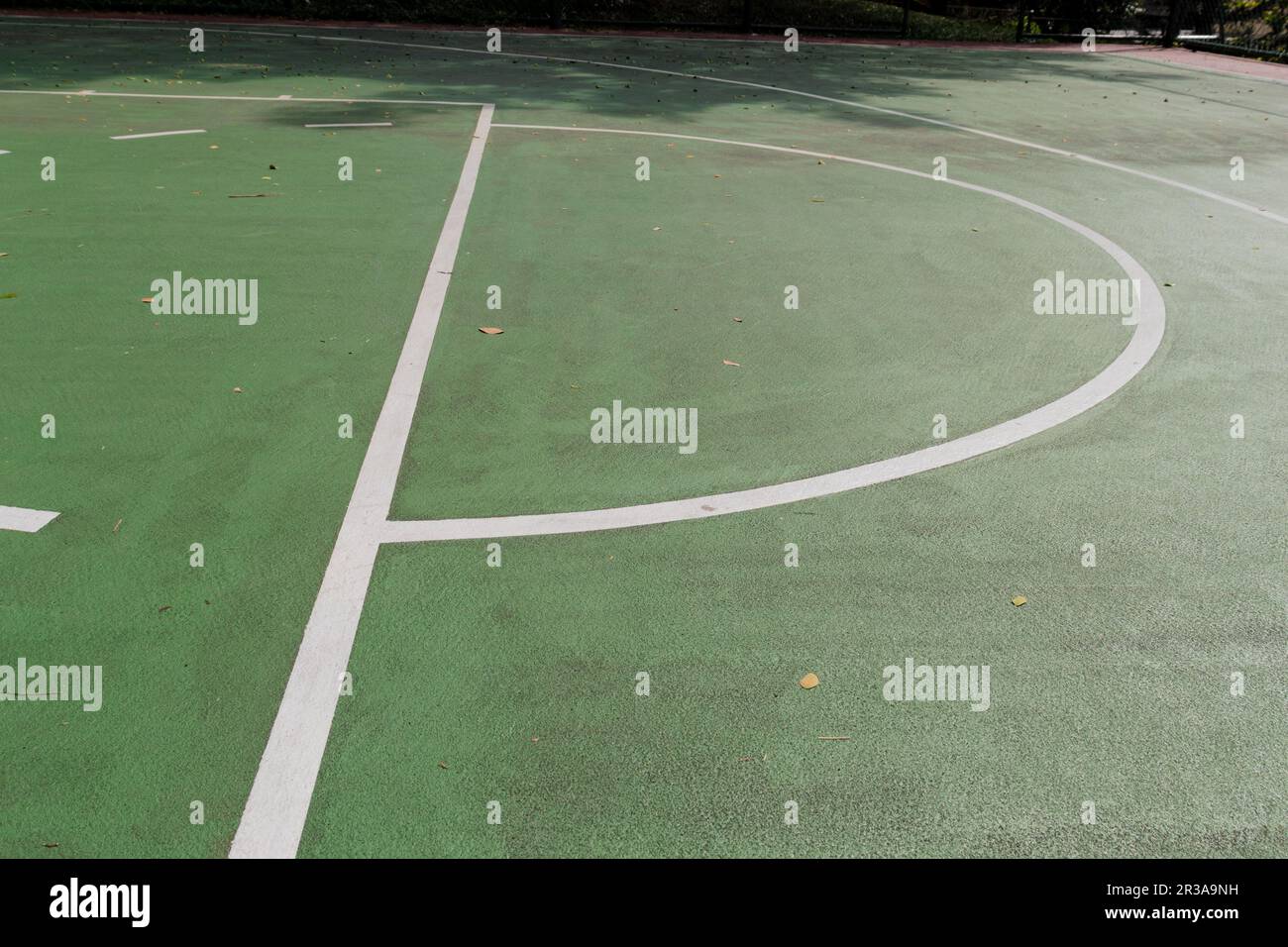 Basketball court view in the morning, after some edits Stock Photo Alamy