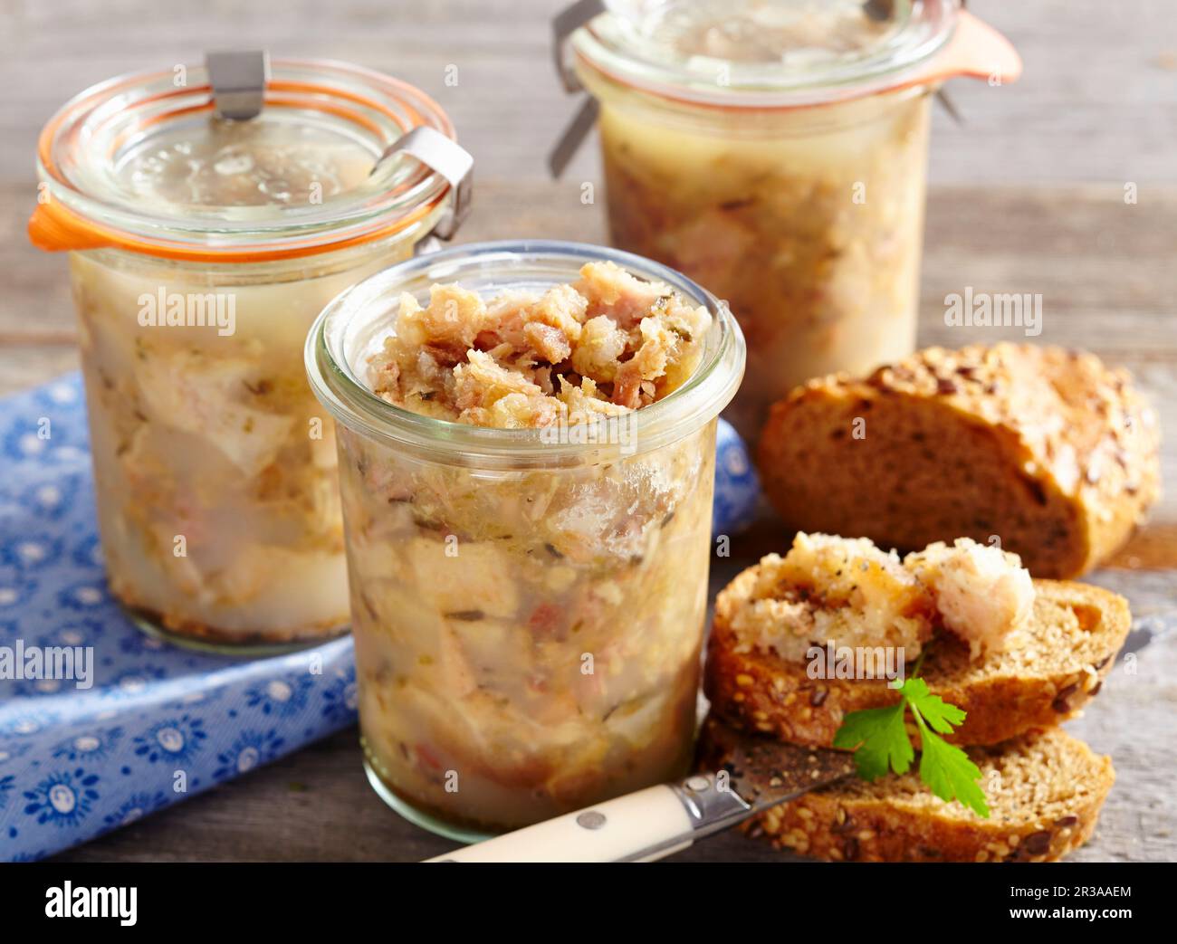 Cooked pork lard in a mason jar Stock Photo Alamy