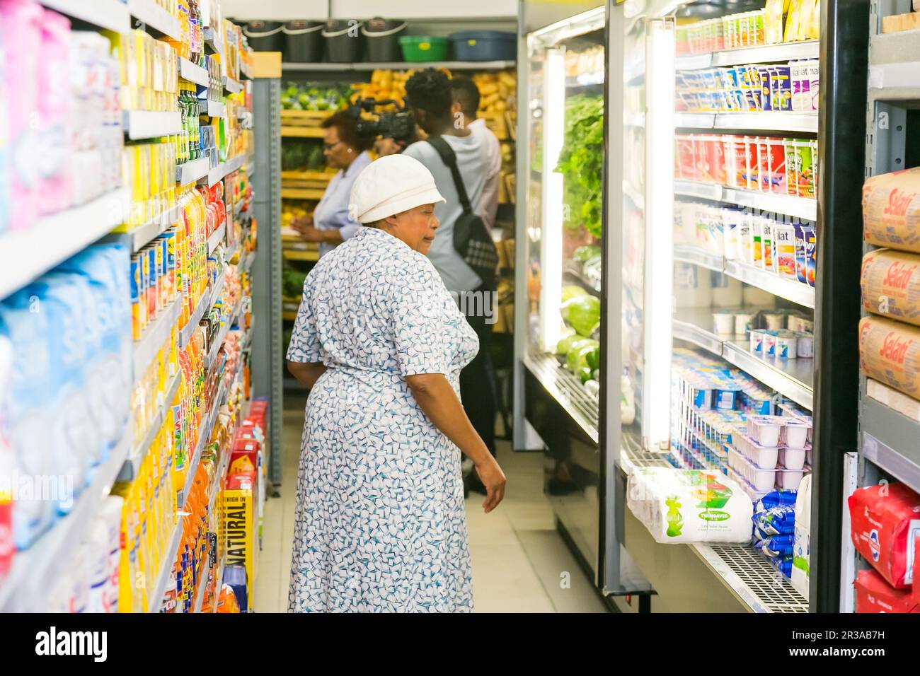African customers shopping at local Pick n Pay supermarket grocery