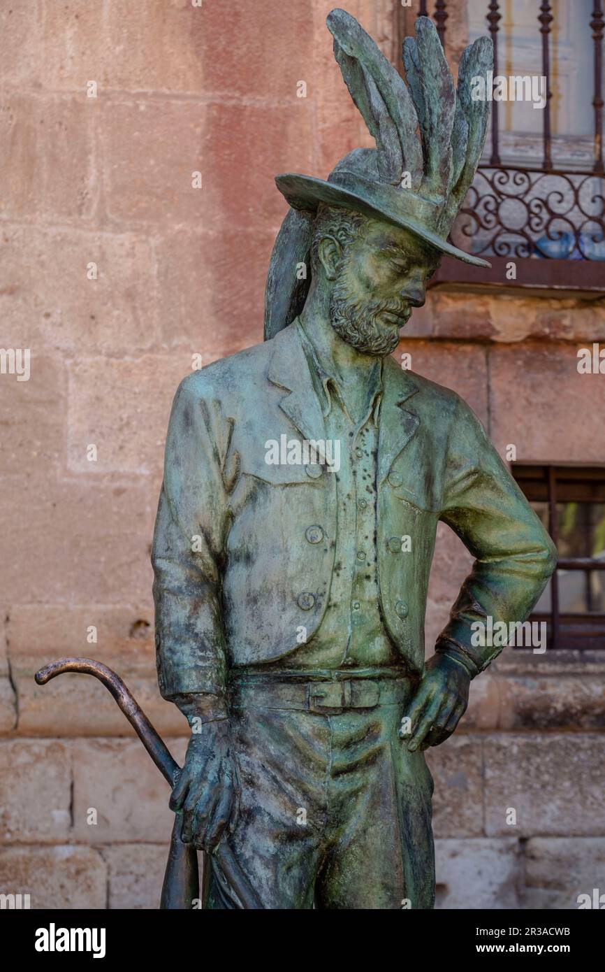 El Zarrón, escultura conmemorativa, Almazán, Soria, comunidad autónoma de Castilla y León, Spain, Europe. Stock Photo