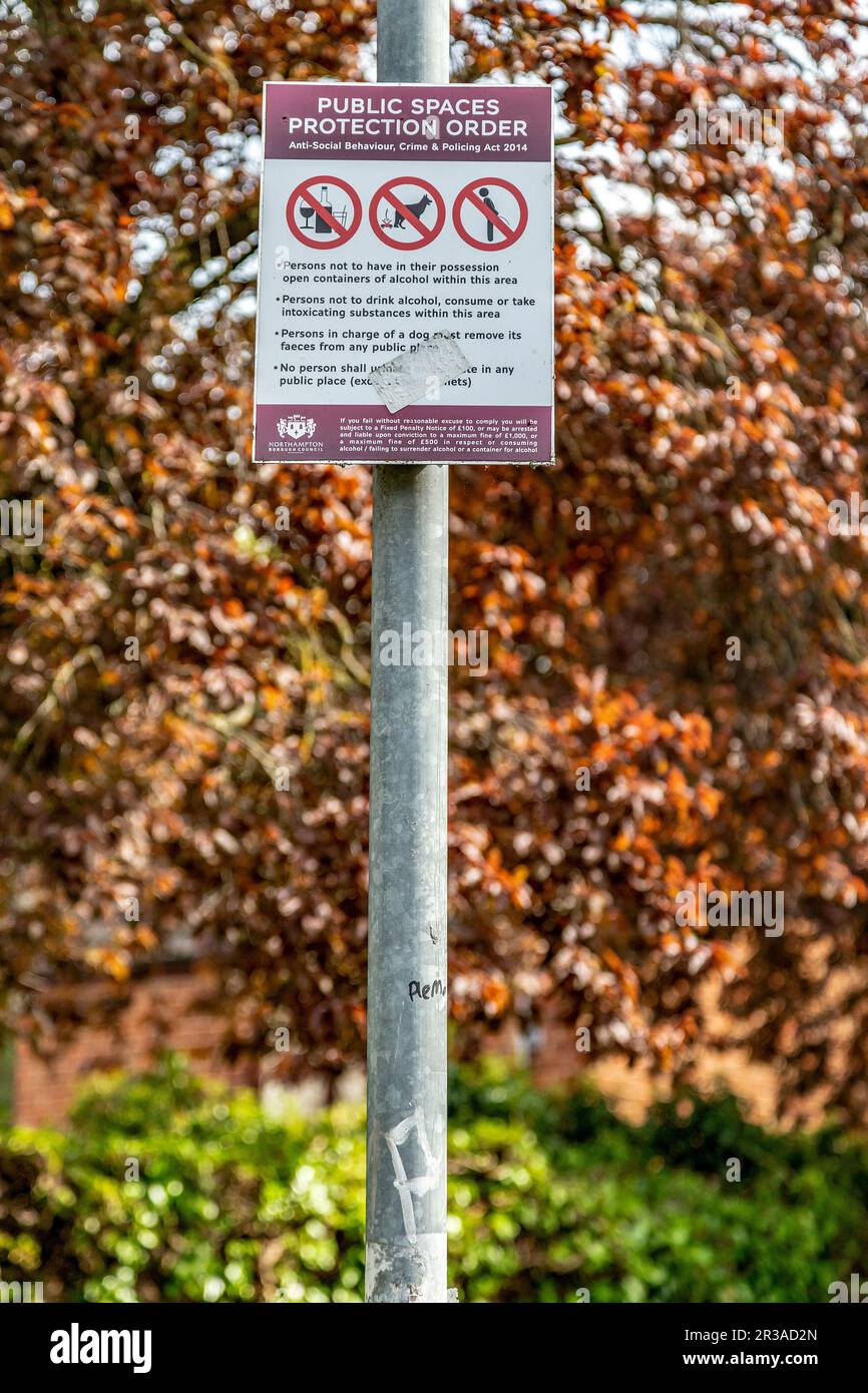 Warning signs on road in Northampton. England, UK Stock Photo Alamy
