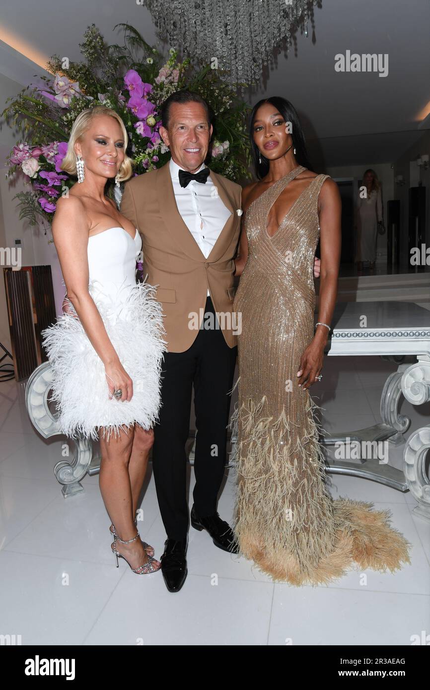 Cannes, France. 22nd May, 2023. Louise Camuto and Daniel Grieder and Naomi  Campbell attend the BOSS X NAOMI - Naomi Campbell's Birthday Party -  hosted By Daniel Grieder during the 76th annual