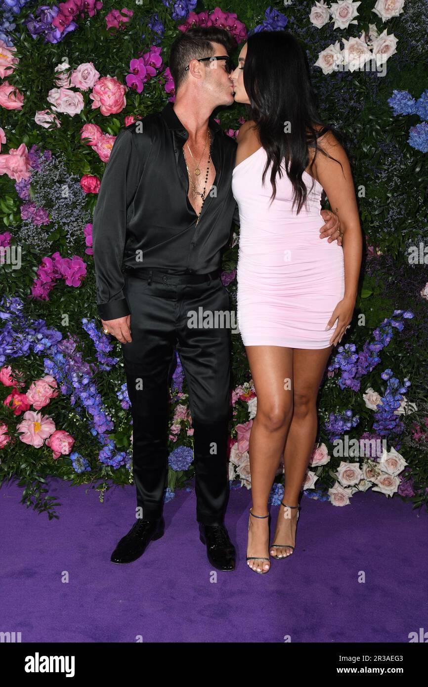 Cannes, France. 22nd May, 2023. Robin Thicke and April Love Geary