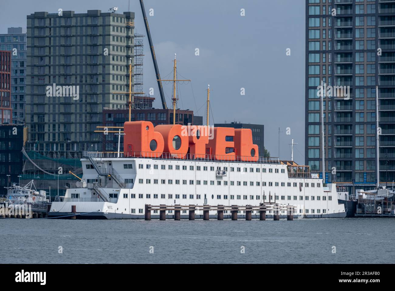 Amsterdam, The Netherlands - 8 September 2022: The Botel was a river cruiser, that was converted into a floating hotel Stock Photo