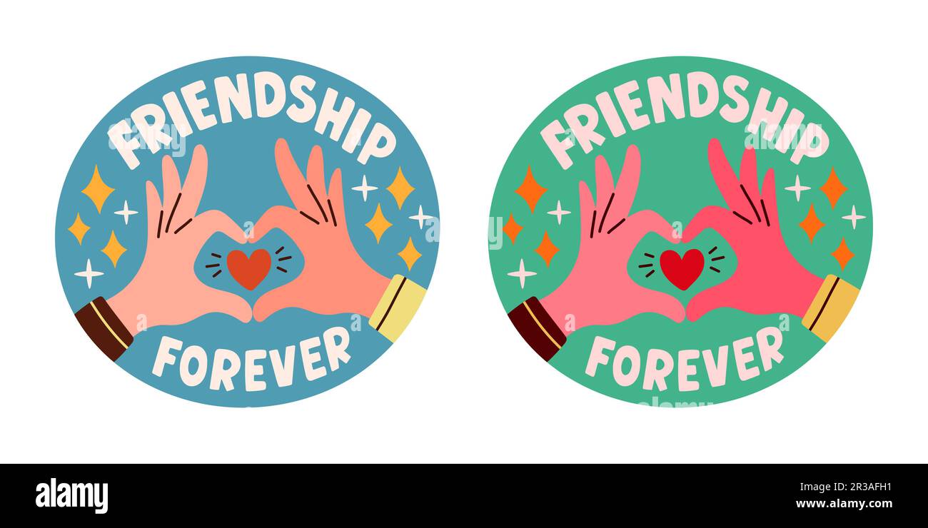 Free Vector  Friends stickers collection