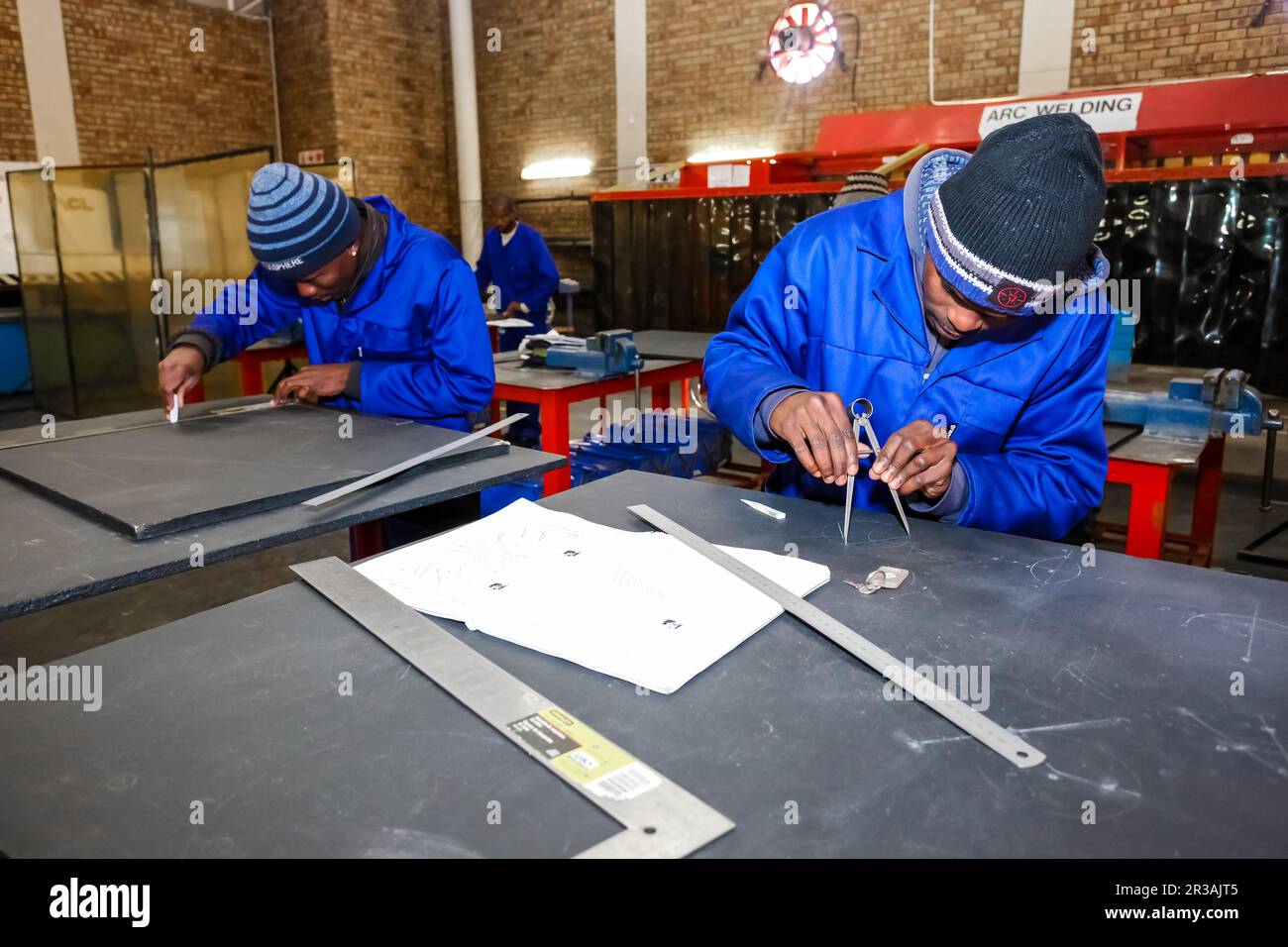 Vocational Skills Training Centre in Africa Stock Photo