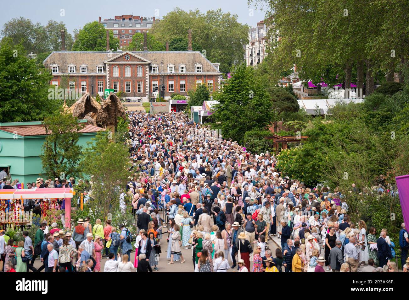 Crowds during the RHS Chelsea Flower Show, at the Royal Hospital
