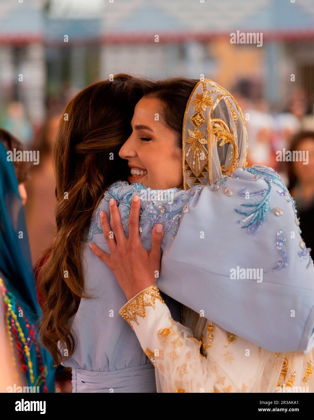 Amman, Jordanien. 22nd May, 2023. Queen Rania of Jordan in Amman, on May 22, 2023, Hosting a Dinner Party in Celebration of Crown Prince Al Hussein and Miss Rajwas Upcoming Wedding Credit: Royal Hashemite Court/Albert Nieboer/Netherlands OUT/Point de Vue OUT/dpa/Alamy Live News Stock Photo