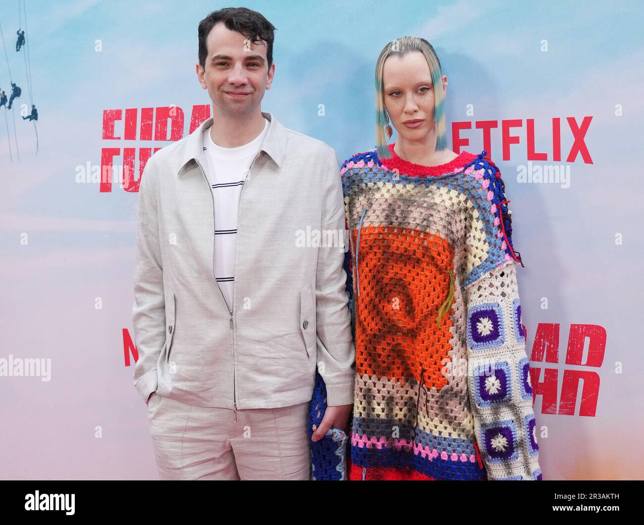 Los Angeles, USA. 22nd May, 2023. (L-R) Jay Baruchel and Wife Rebecca
