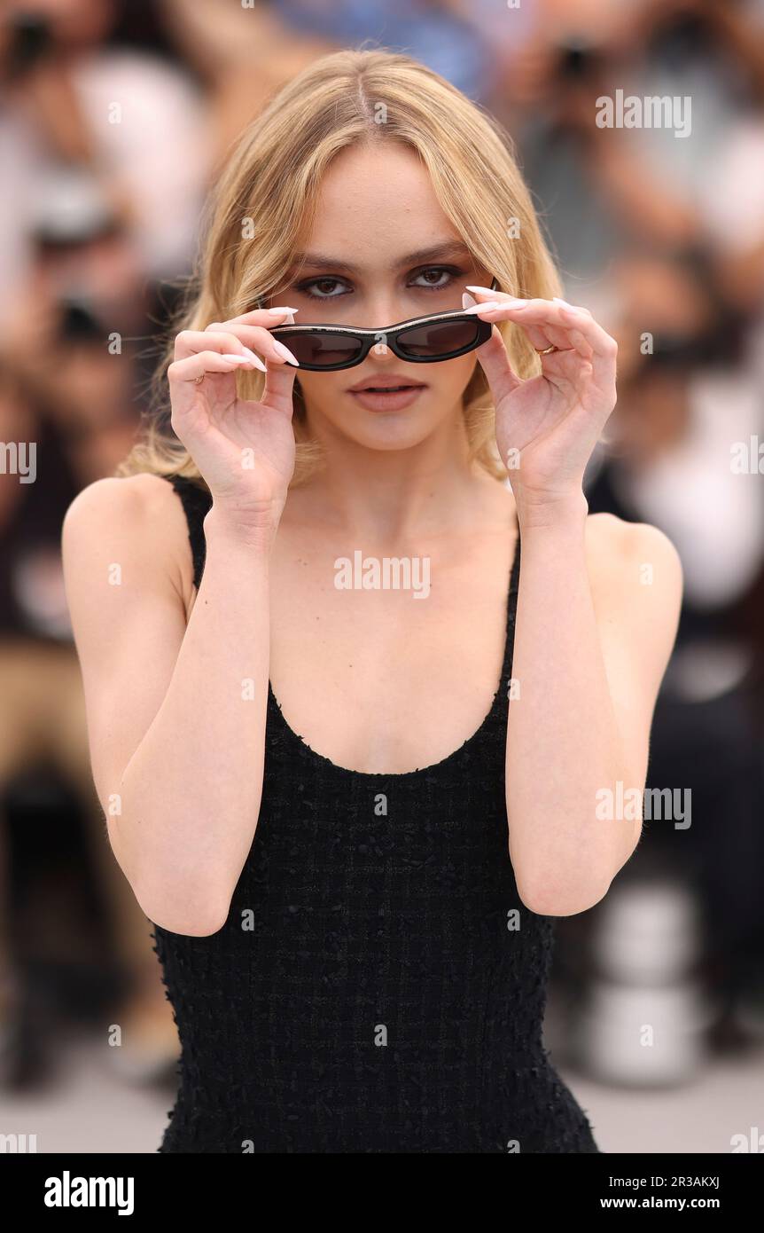 LilyRose Depp poses for photographers at the photo call for the