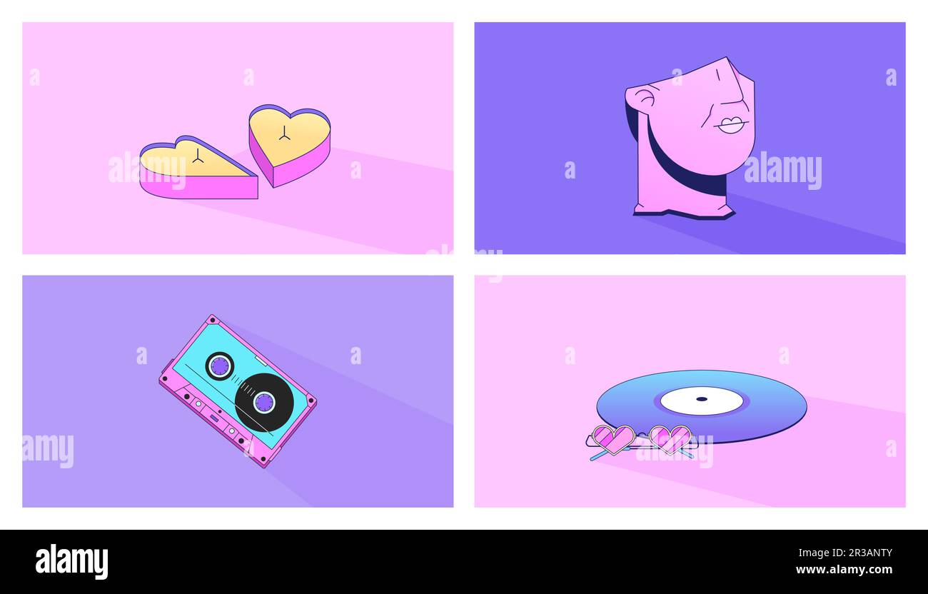 90s party lo fi chill wallpapers set Stock Vector Image & Art - Alamy