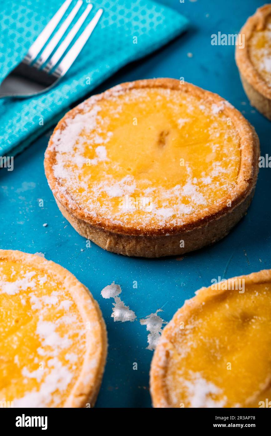 Mini lemon tarts with shortbread crust Stock Photo Alamy