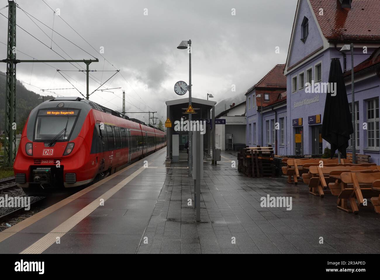 Mittenwald railway station, Bavaria, Germany, Europe Stock Photo Alamy