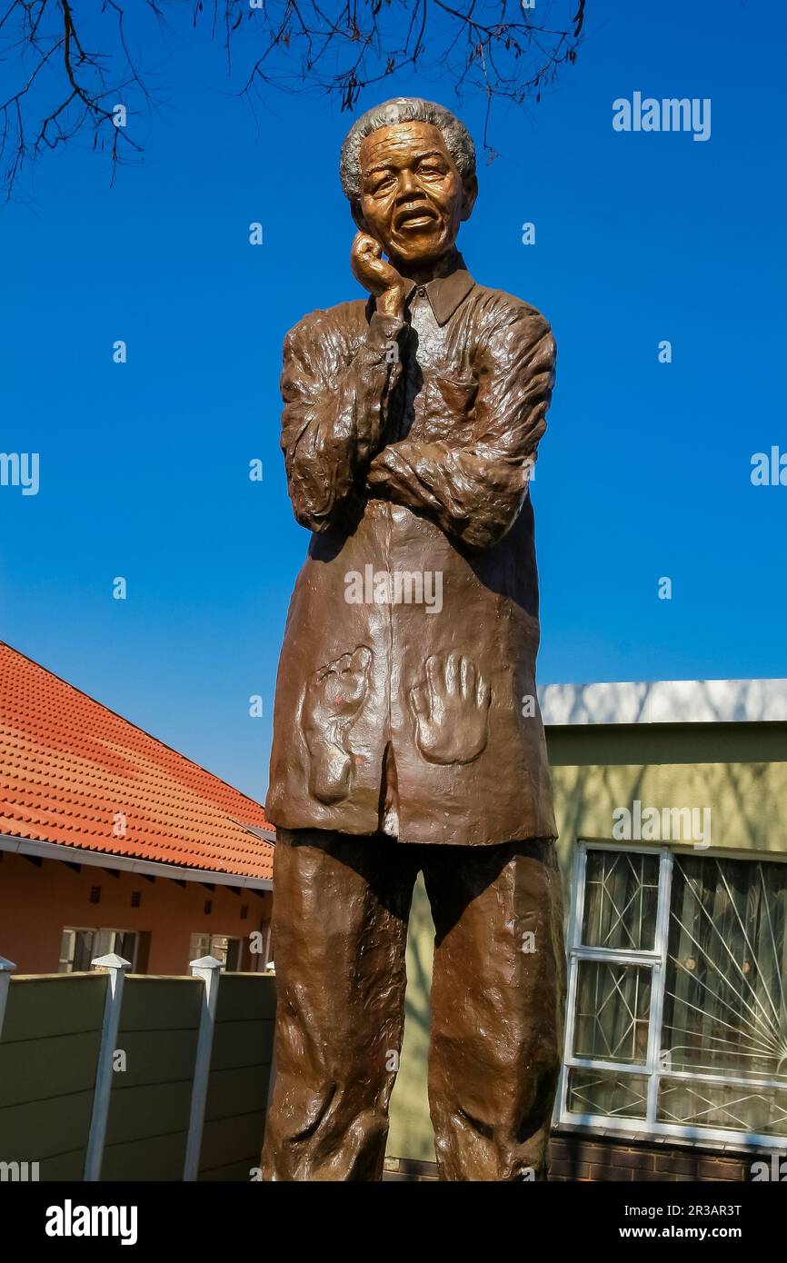 Johannesburg, South Africa, July 12, 2009, Nelson Mandela statue in