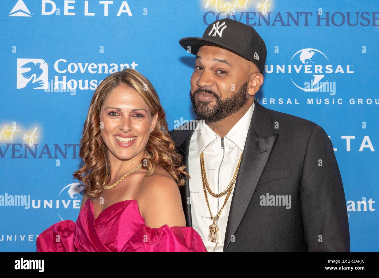 New York, New York, USA. 22nd May, 2023. (NEW) 2023 Night Of Covenant House Stars Gala. May 22, 2023, New York, New York, USA: Heather Martinez and Joel Martinez aka The Kid Mero attend the 2023 Night of Covenant House Stars Gala at The Jacob K. Javits Convention Center on May 22, 2023 in New York City. (Credit Image: © M10s/TheNEWS2 via ZUMA Press Wire) EDITORIAL USAGE ONLY! Not for Commercial USAGE! Stock Photo