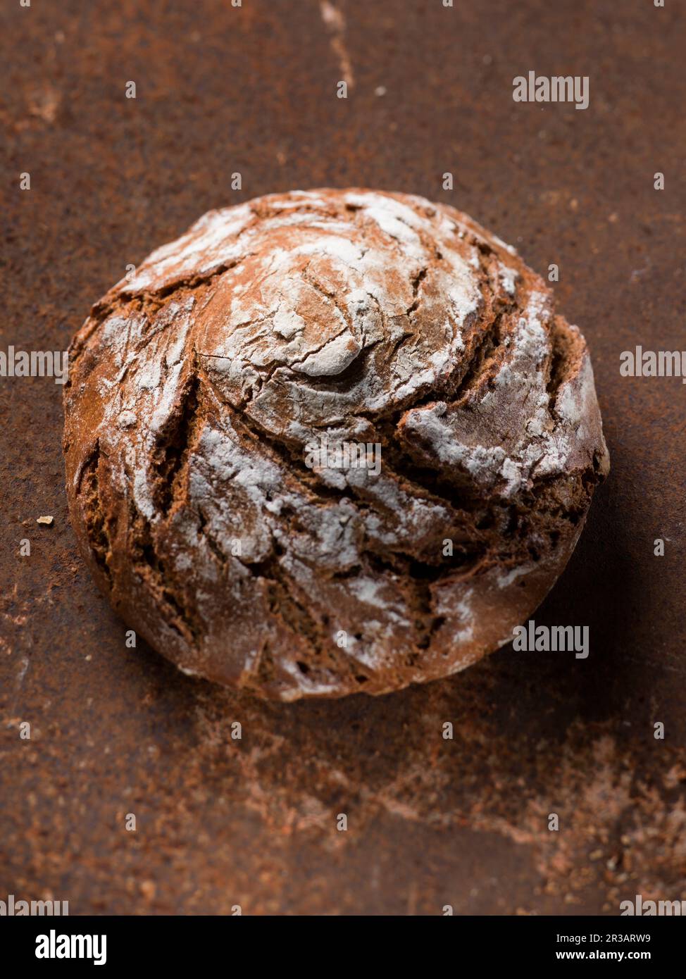 Crusty bread round Stock Photo