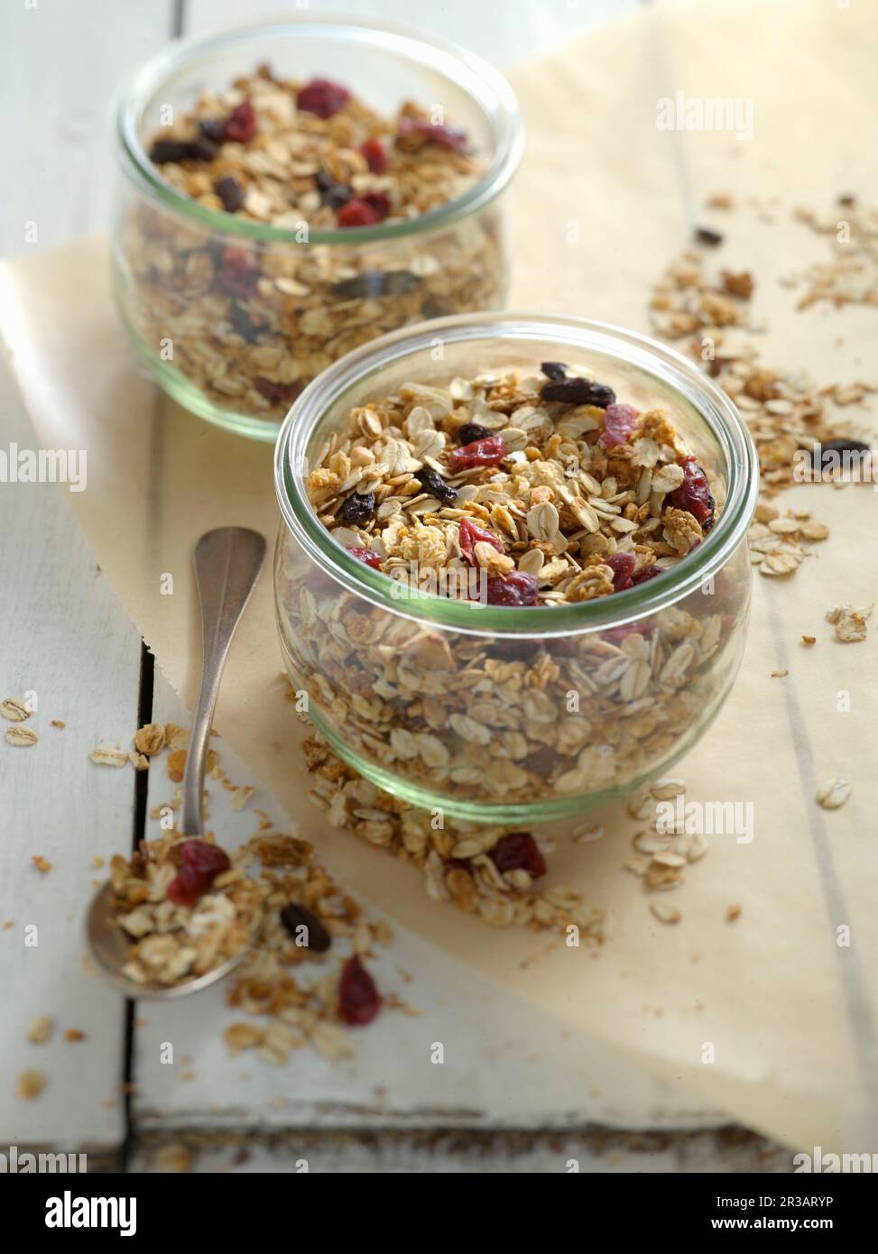 Fruit muesli with dried fruit and cashew nuts Stock Photo Alamy