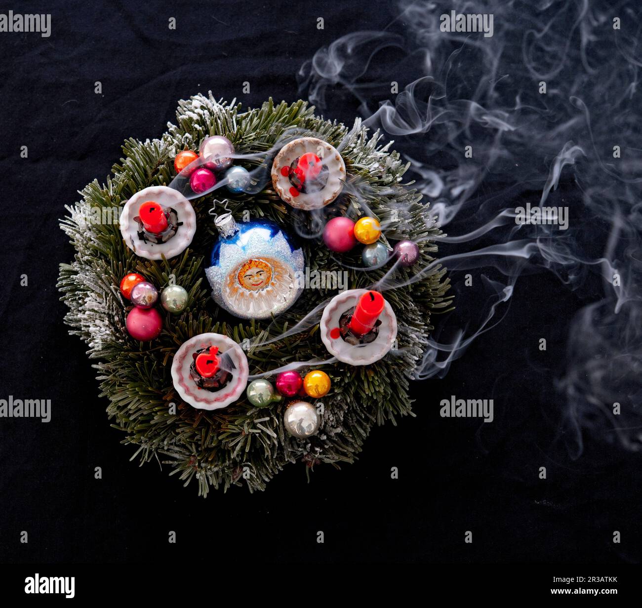 Advent wreath with blown out candles Stock Photo Alamy