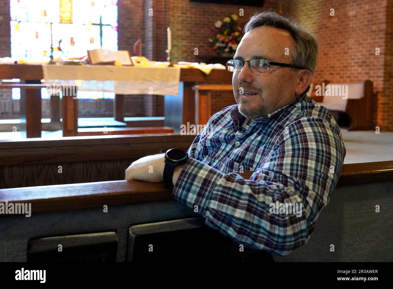The Rev. Ed McKinney, pastor of Stokesdale United Methodist Church, poses for a photo in the