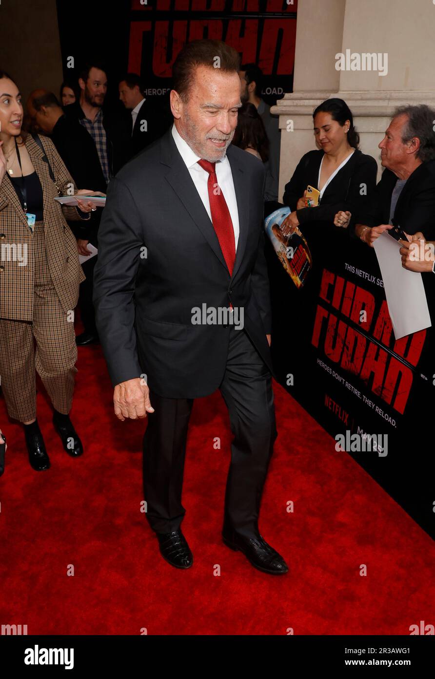 Los Angeles, Ca. 22nd May, 2023. Arnold Schwarzenegger at the premiere