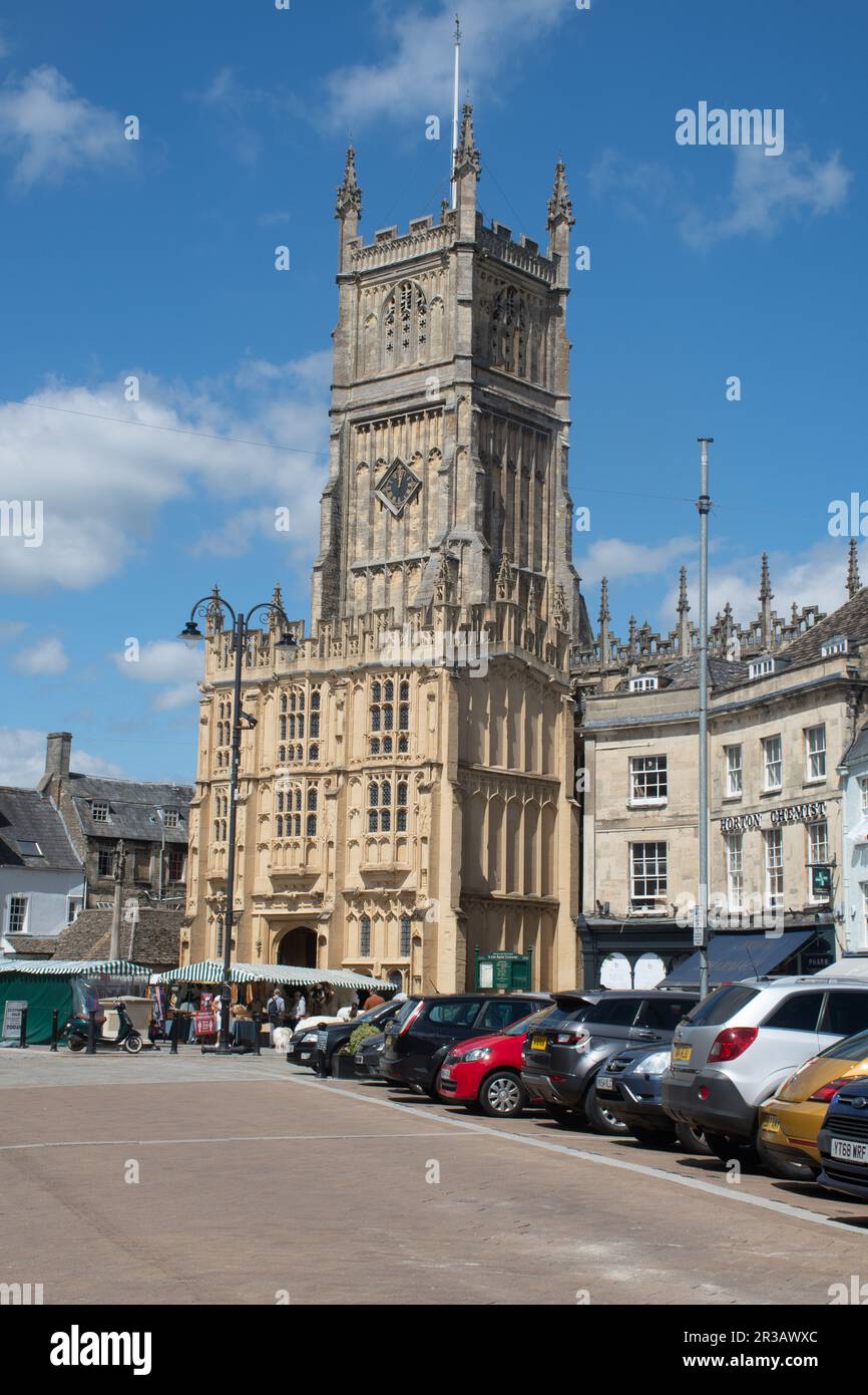 Cirencester Church in centre of town Stock Photo