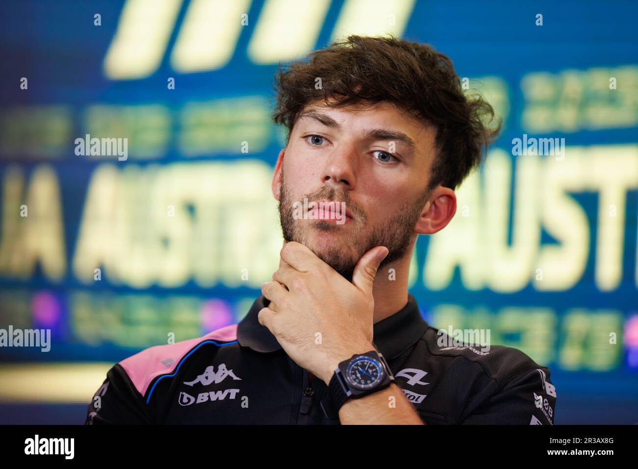 Pierre Gasly (FRA) of team Alpine during a presser at the Australian