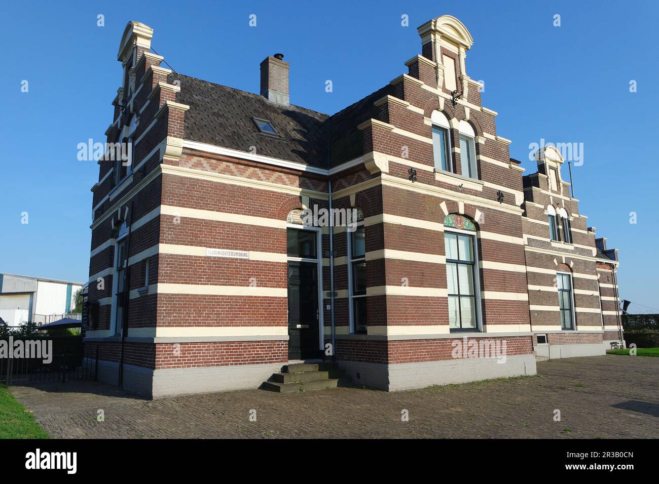 Historic house in Lemmer, Friesland Stock Photo