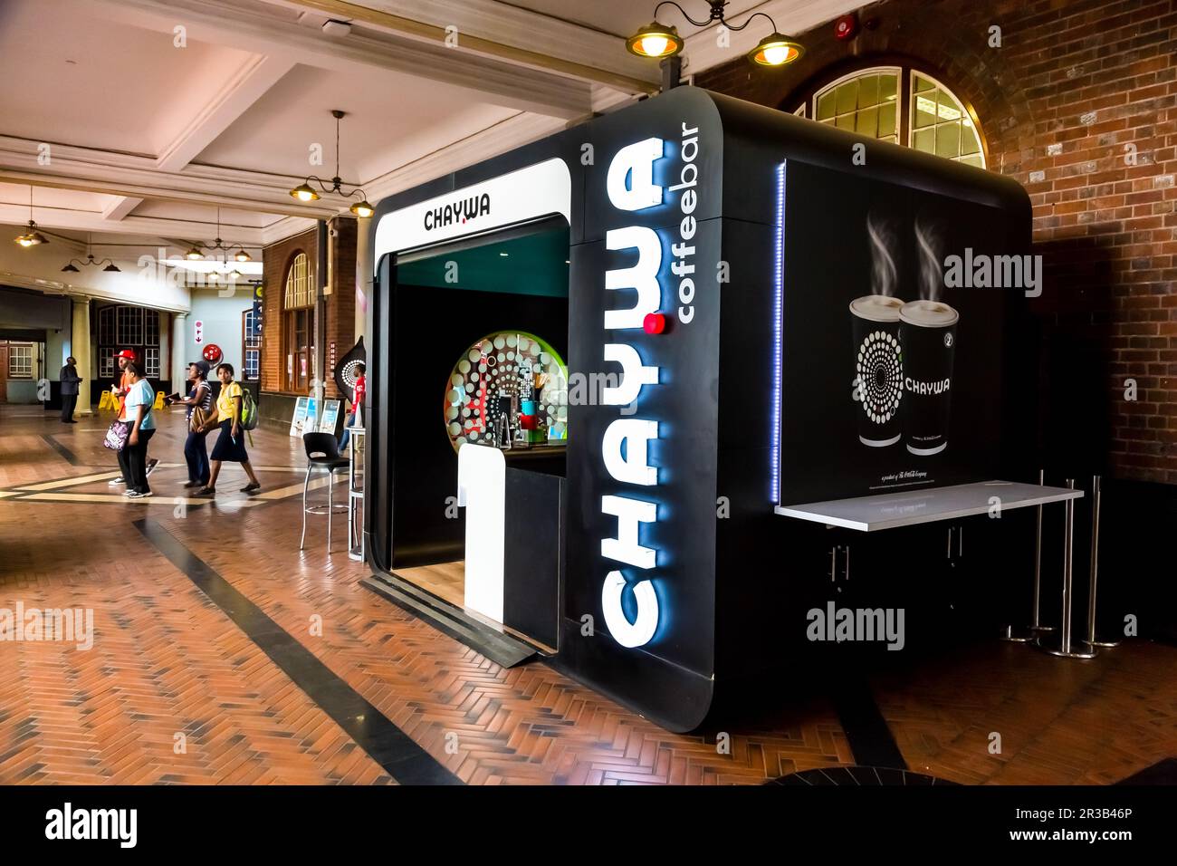 Pop Up Coffee Shop at Train Station Stock Photo Alamy