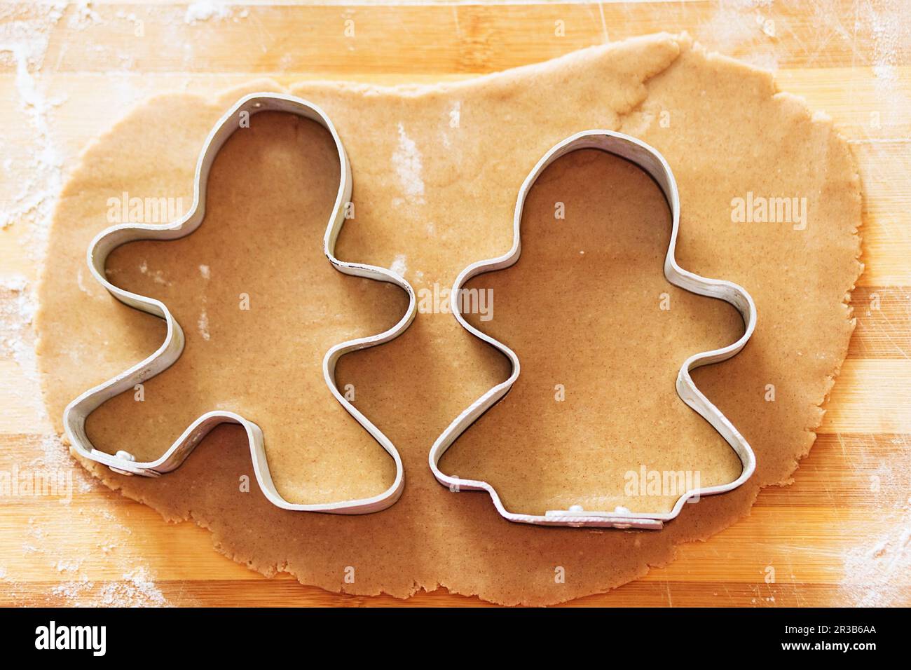 Cooking and decorating christmas gingerbread. Gingerbread man mould