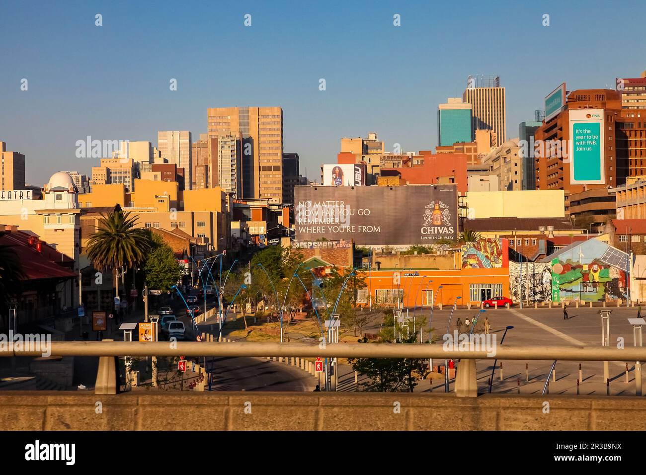 Johannesburg Central Business District buildings and roads Stock Photo