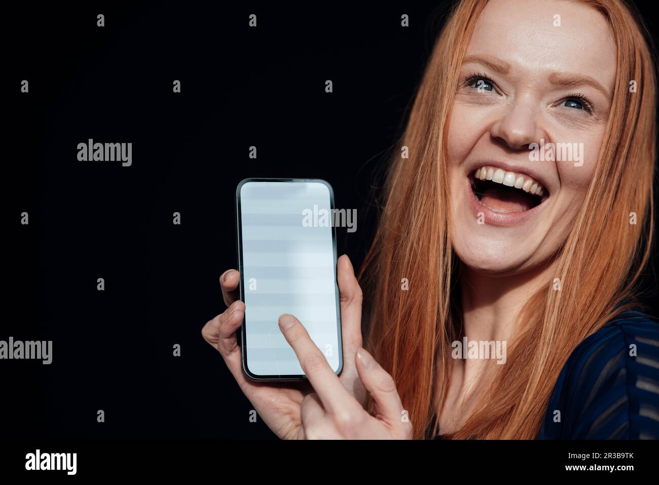 Black female studio laughing hi-res stock photography and images - Alamy