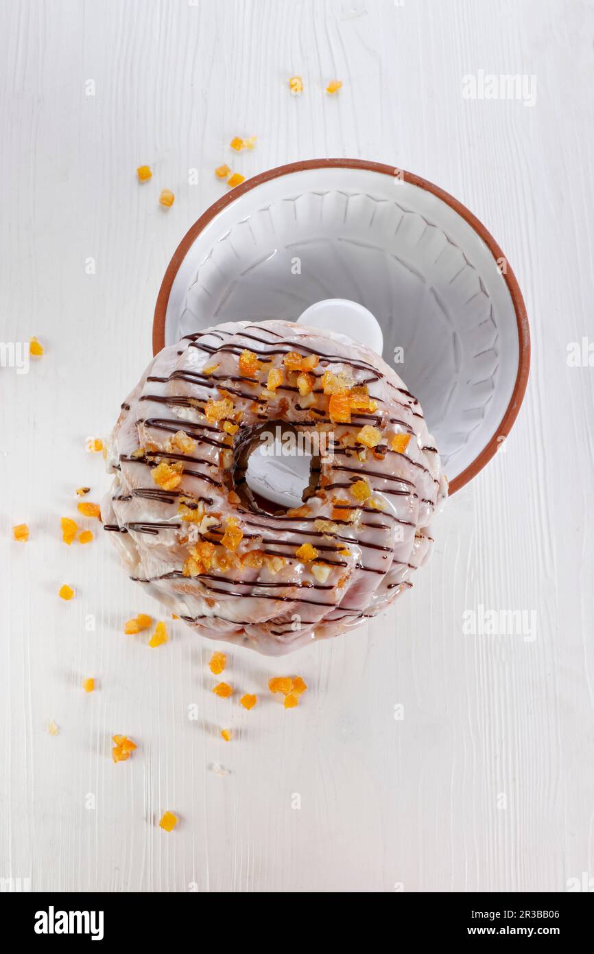 Easter cake on a baking dish Stock Photo