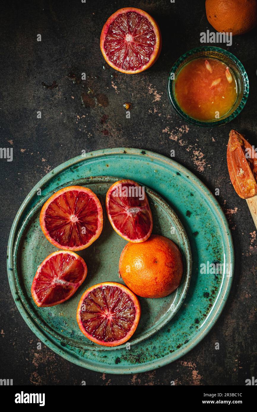 Moro blood oranges Stock Photo
