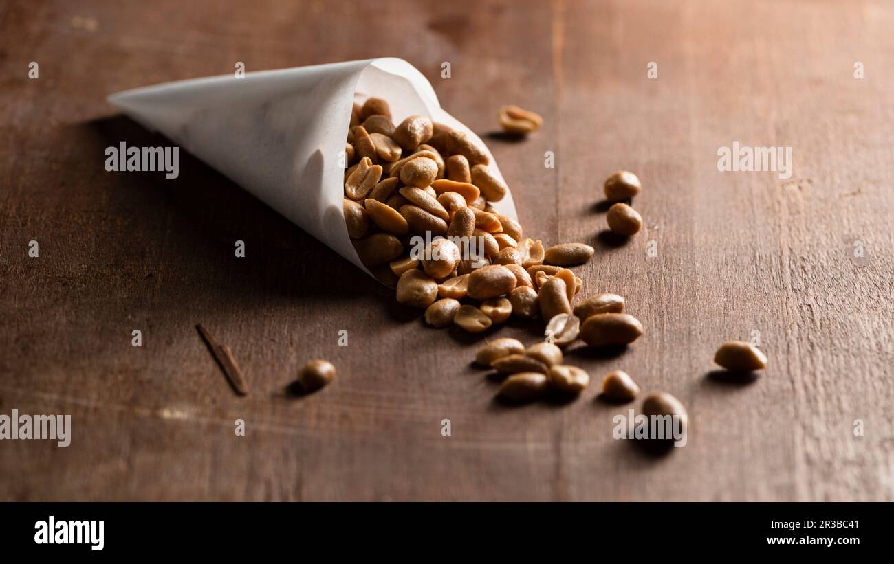 Salted peanuts Stock Photo