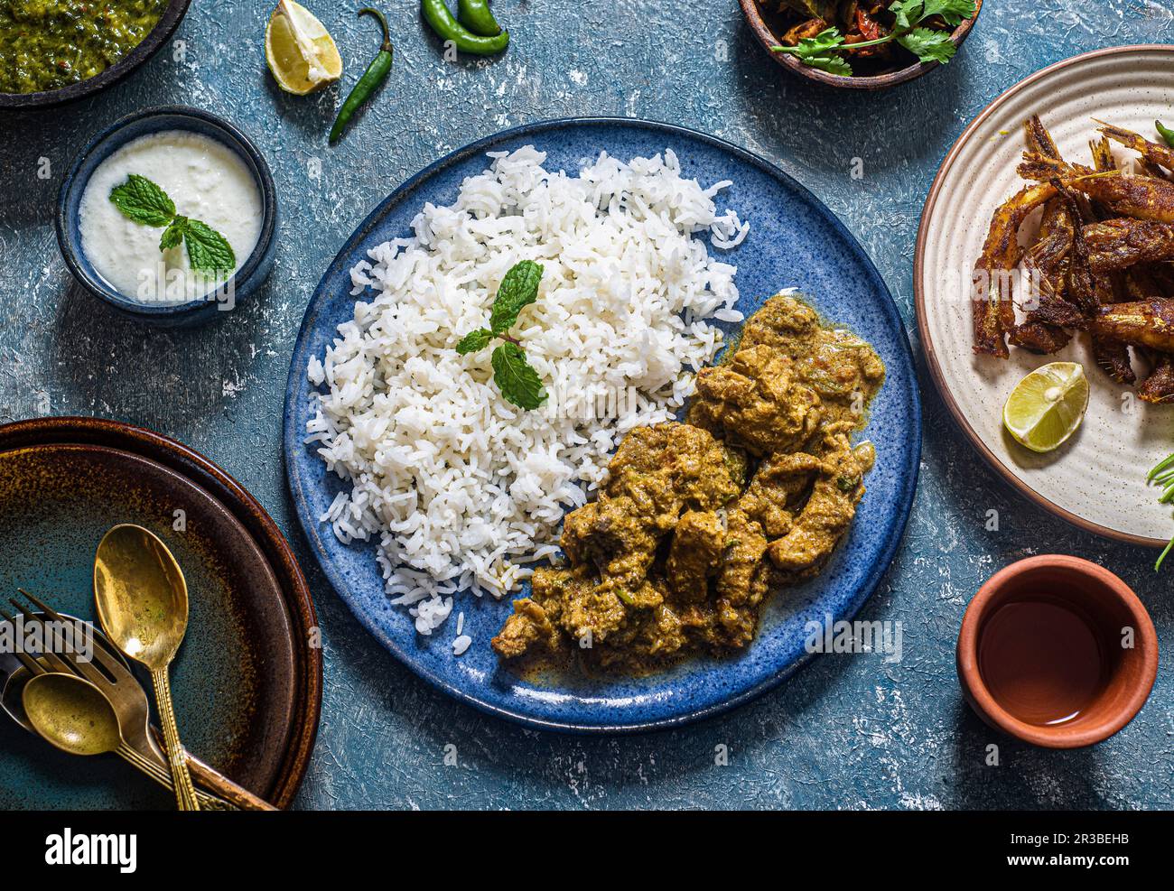 Indian chicken coconut curry Stock Photo - Alamy
