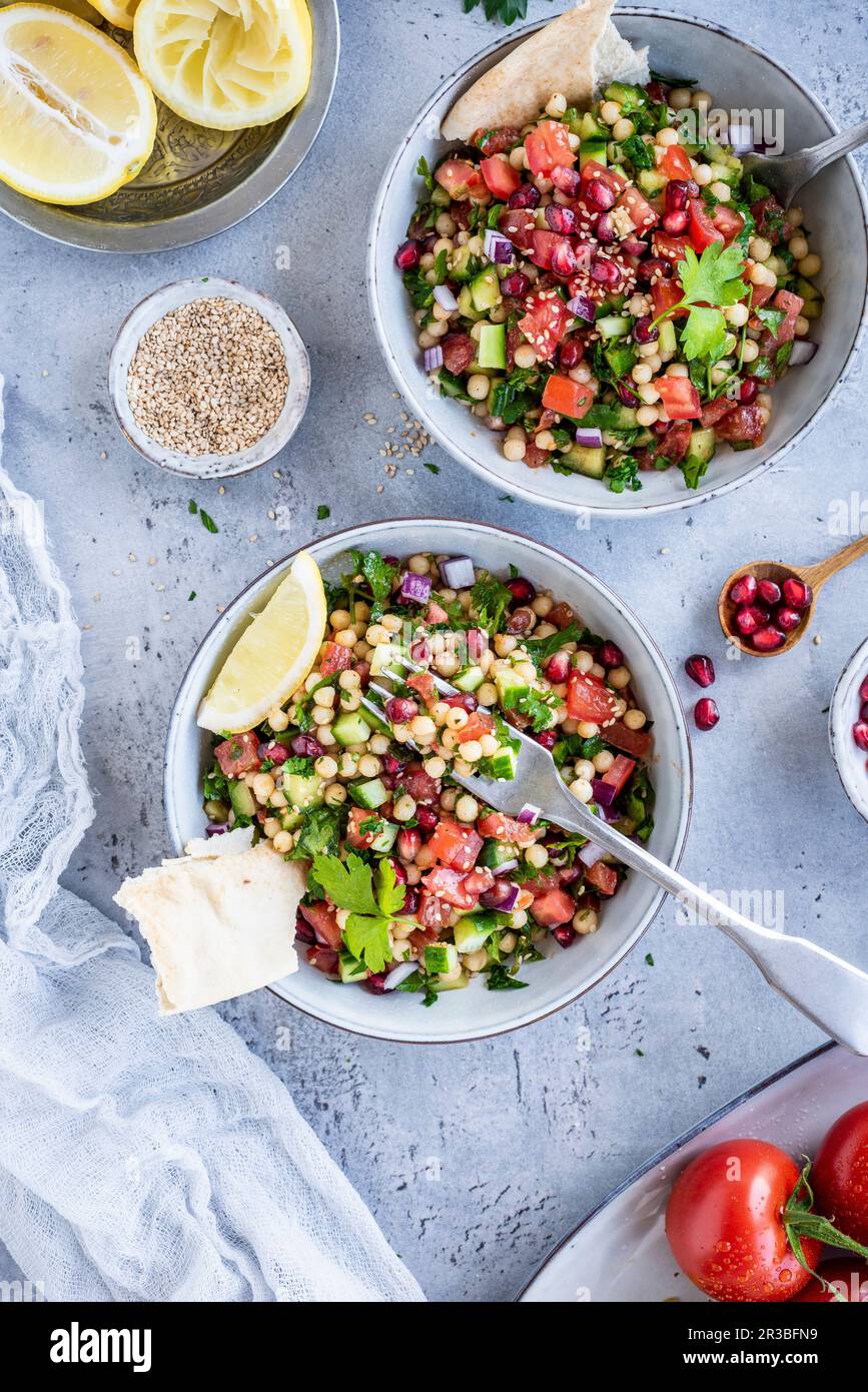 Tabouleh Lebanese parsley salad with couscous Stock Photo Alamy